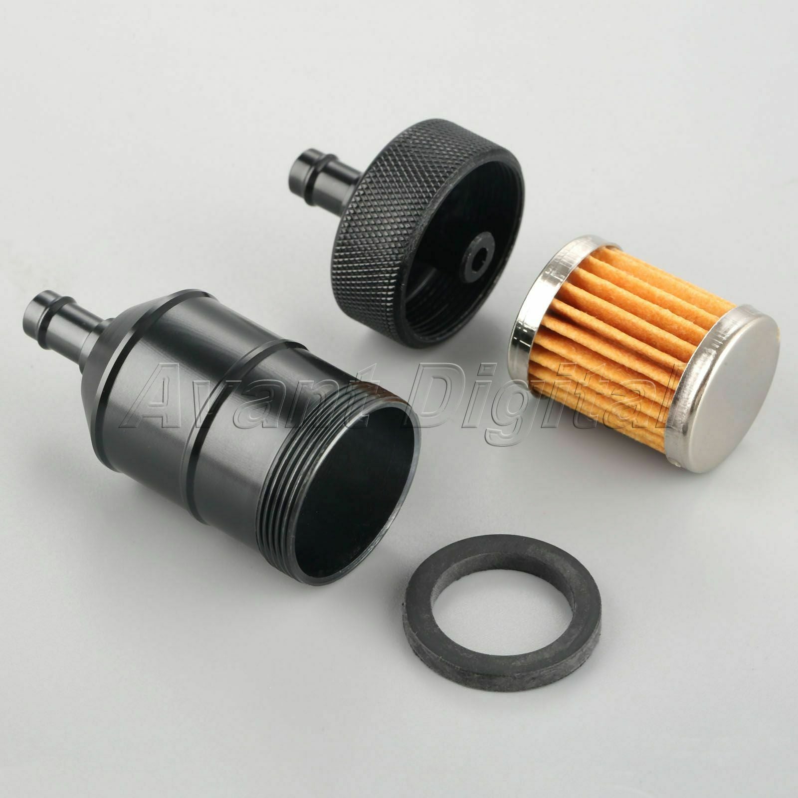 8MM 5/16" CNC Universal Quad Petrol Gas Fuel Filter Cleaner Motorcycle Dirt Pit