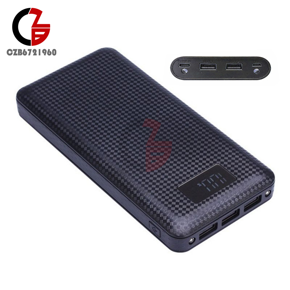 DIY Storage Box Backup 12000 mAh Battery Case Box For 18650 Battery Mobile Phone