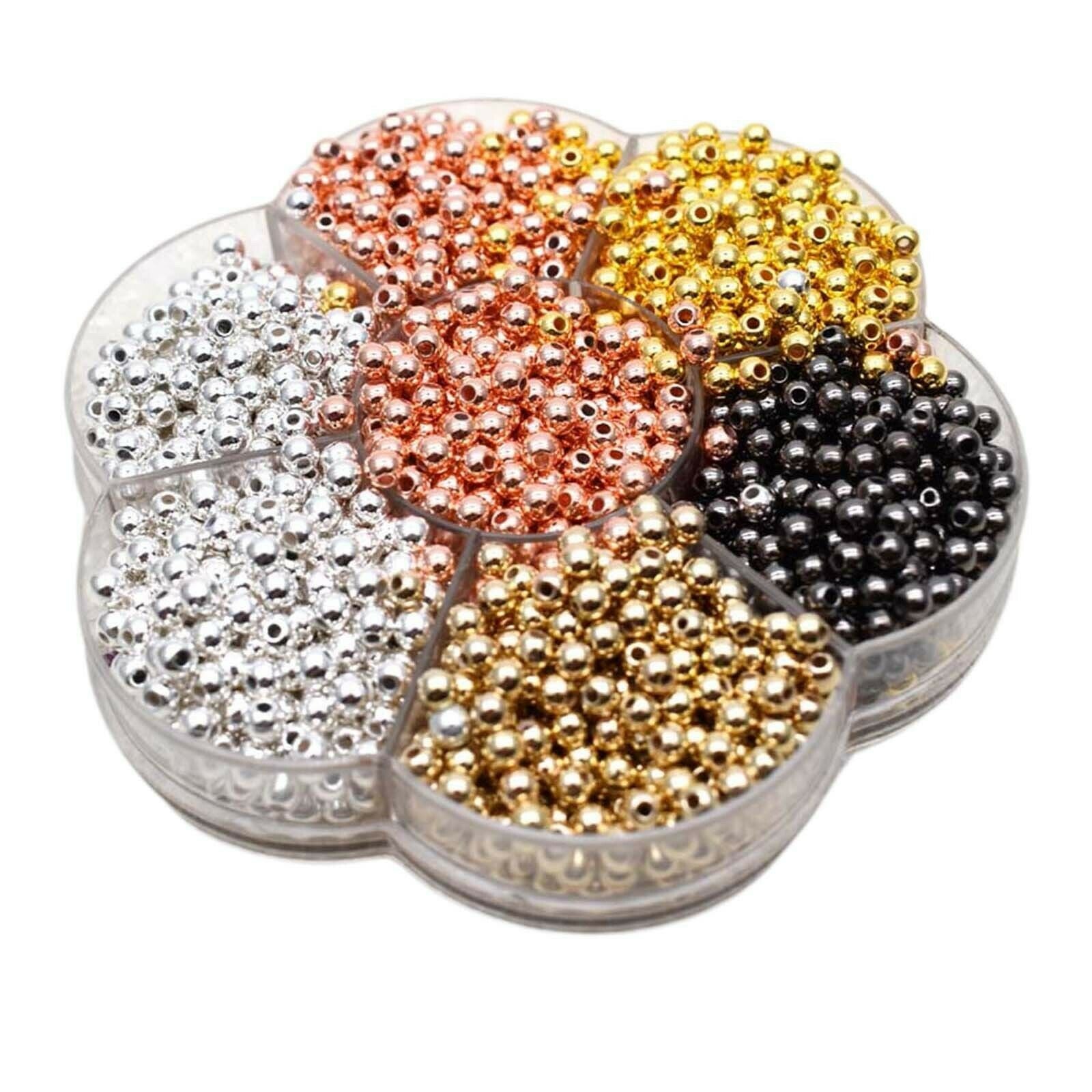 1400pcs Loose Beads DIY Necklace Jewelry Making Crafting Supplies Kid's