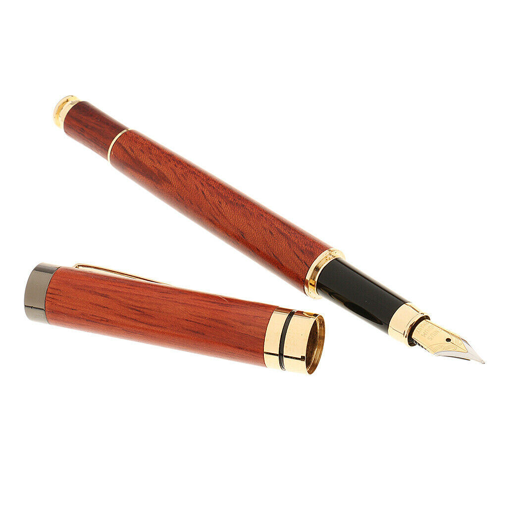 Durable Finest Rosewood Fine Nib Fountain Pens Gift Souvenir for Friends Family