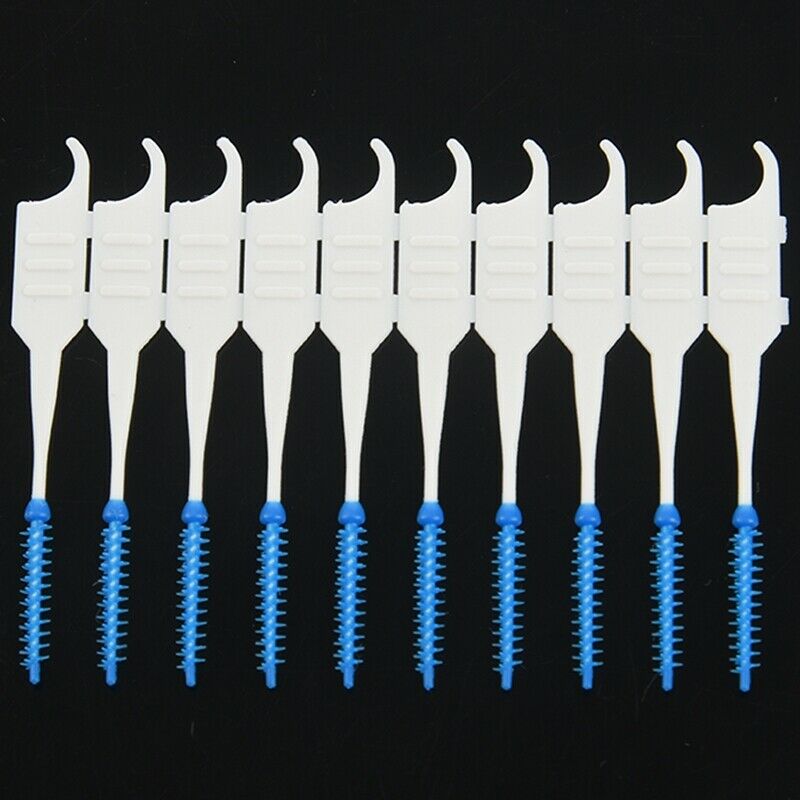 40pcs Teeth Toothpicks Dental Floss Picks Interdental Brush Stick Tooth Clean A1