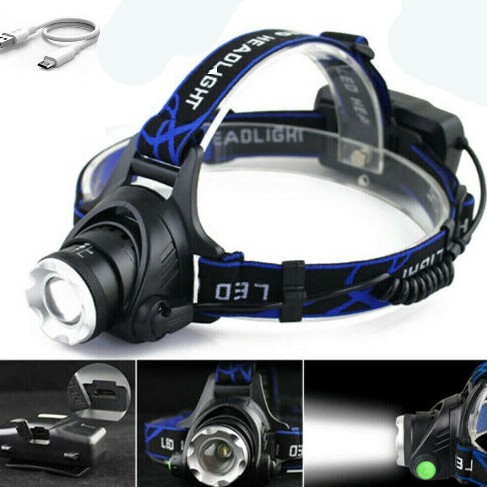 8000LM T6 LED   Headlamp Headlight Flashlight Head Light Lamp Torch