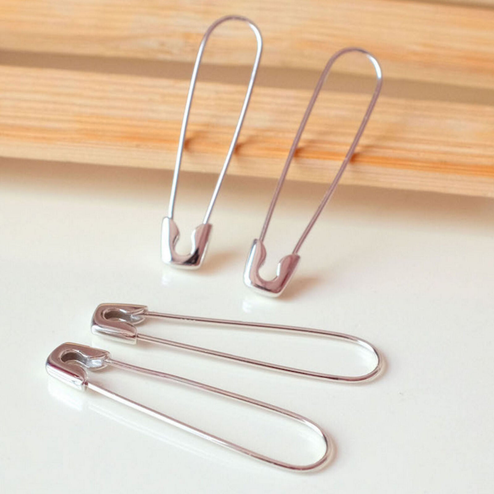 Stainless Steel Safety Pin Earrings Ear Studs Dangle Punk Gothic Piercing Charm