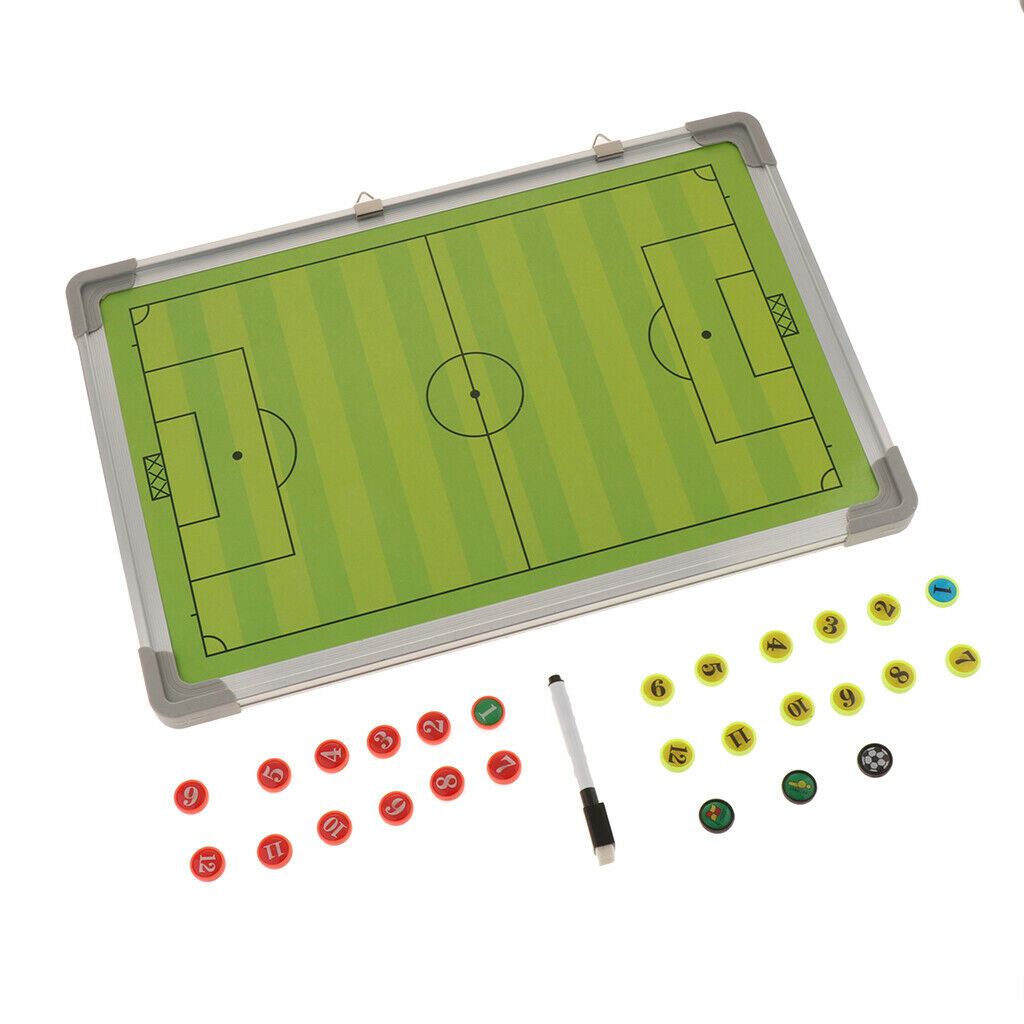 Football Coaching Board Dry Erase Strategy Kits Magnetic Teaching Clipboard for