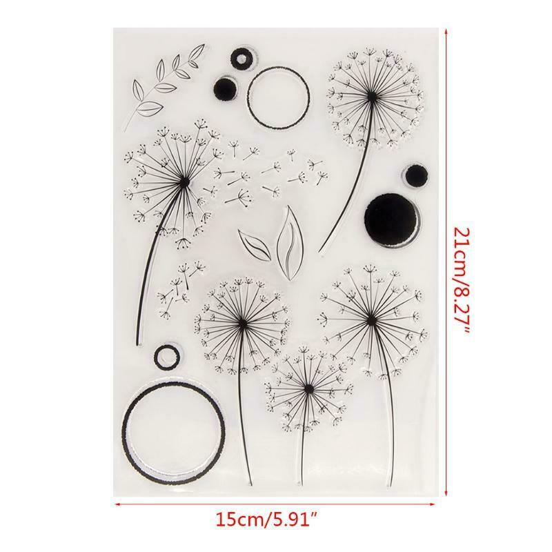 Multi-purpose Classic Clear Hollow-out Dandelions Stamp for DIY Craft Decoration