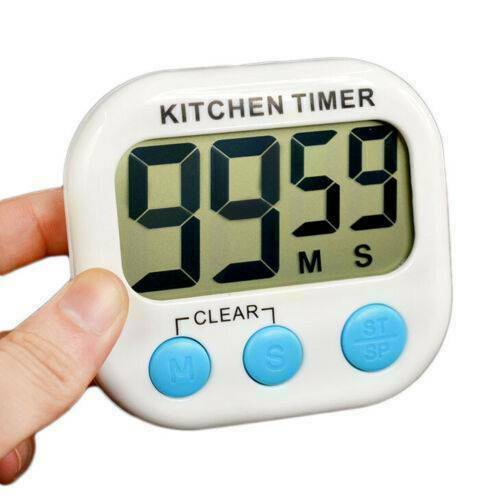 US Large LCD Digital Kitchen Egg Cooking Timer Count Down Clock Alarm Stopwatch