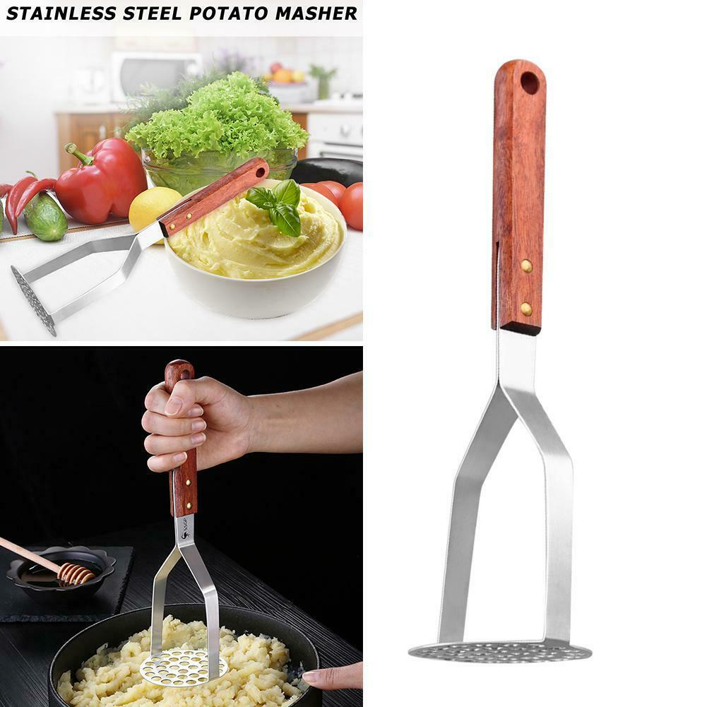 Stainless Steel Potatoes Masher Pusher Fruit Vegetable Tools Press Crusher @