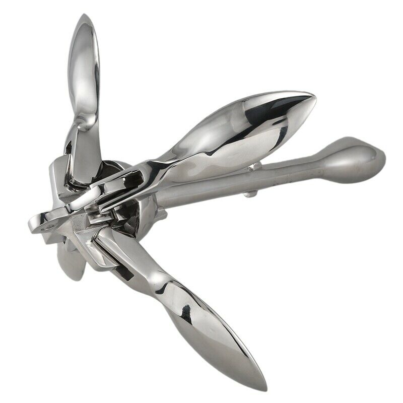 Stainless Steel Folding Grapnel Boat Anchor for Marine Yacht Kayak 1.5 Kg 3.3LF5