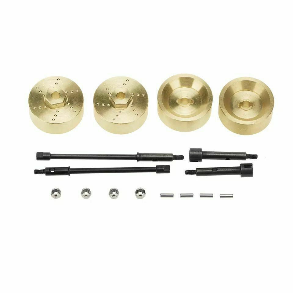6mm Widen Axle Wheel Hub Brass Counterweights for Axial SCX24 90081 1:24 RC Car