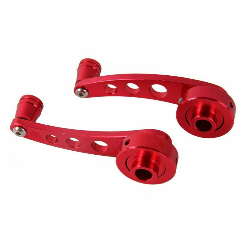 New Red Billet Aluminum Car Window Winders/Door Cranks Handles Universal Kit L/R