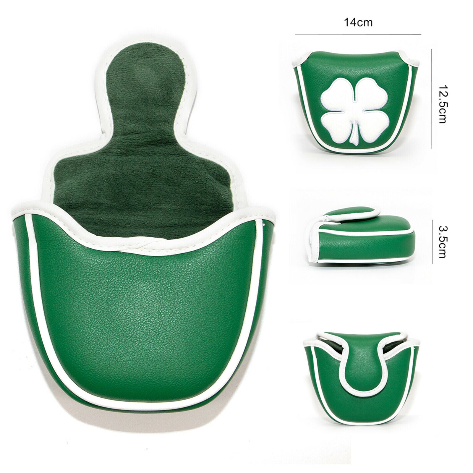 Golf Mallet Putter Cover Club Head Cover Sleeve Fleece Lining Protector Case