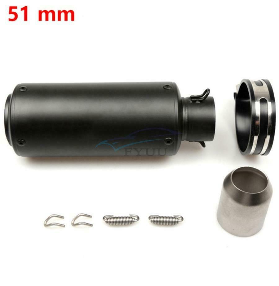 Stainless Steel Universal Inlet 36-51mm Motorcycle Exhaust Pipe Muffler With Net