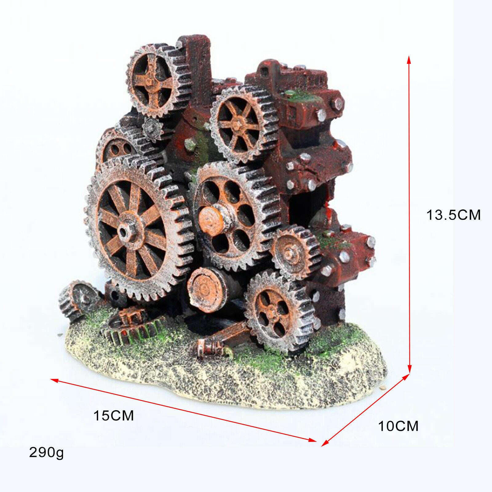 Unique Aquarium Ornament Gear Statue Landscaping Fish Tank Decoration Crafts