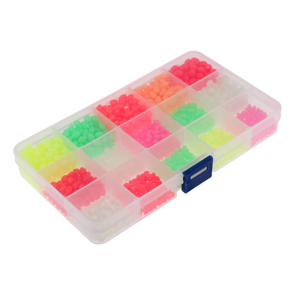 Fishing Lure Beads Luminous Colorful Oval Round Shaped Fishing Lures Beads In