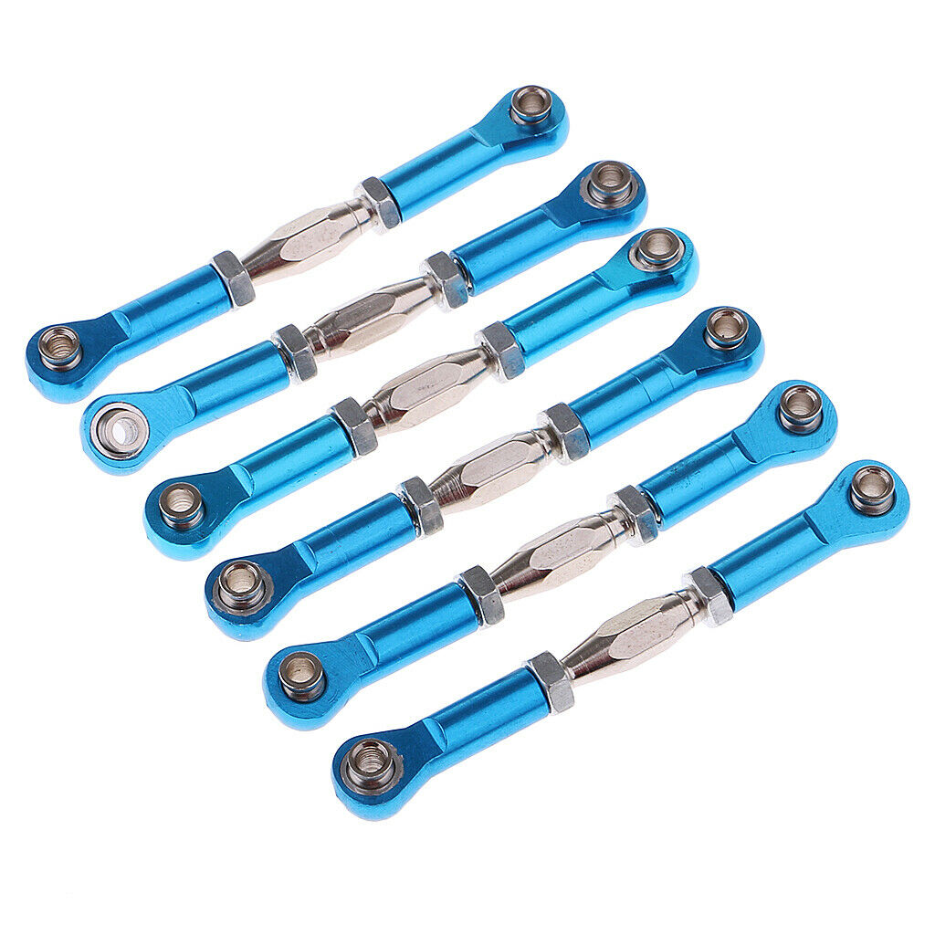 6Pcs Blue Steering Servo Linkage Rod Connectors for 1/10 RC Cars Redcat HSP