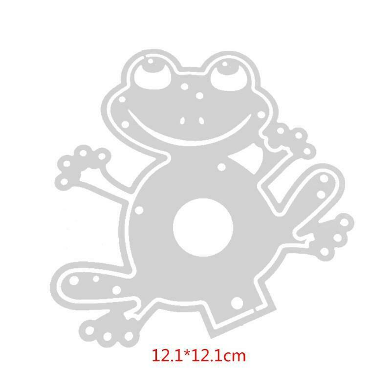 Cute Metal Cutting Dies Frog Shape Lollipop Holding Case Embossing Making Dies