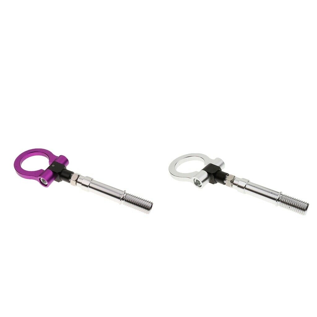 2pcs Heavy Duty Tow Hook, Front Rear Bumper Trailer Ring Eye Towing Hook Kit