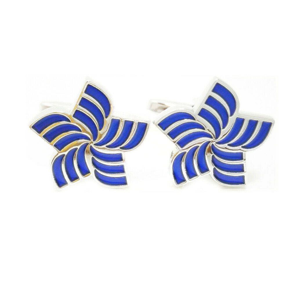 Blue Fashion Shiny Cufflinks - Five Cufflinks From