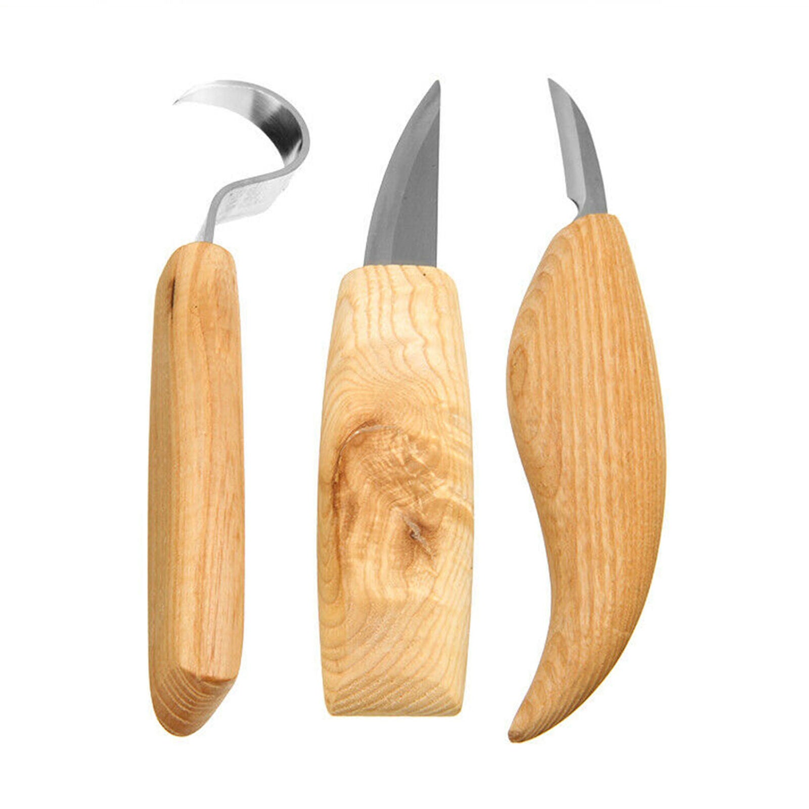 Wood Carving DIY Set Chisel Woodworking Whittling Cutter Chip Hand Tools 3pcs