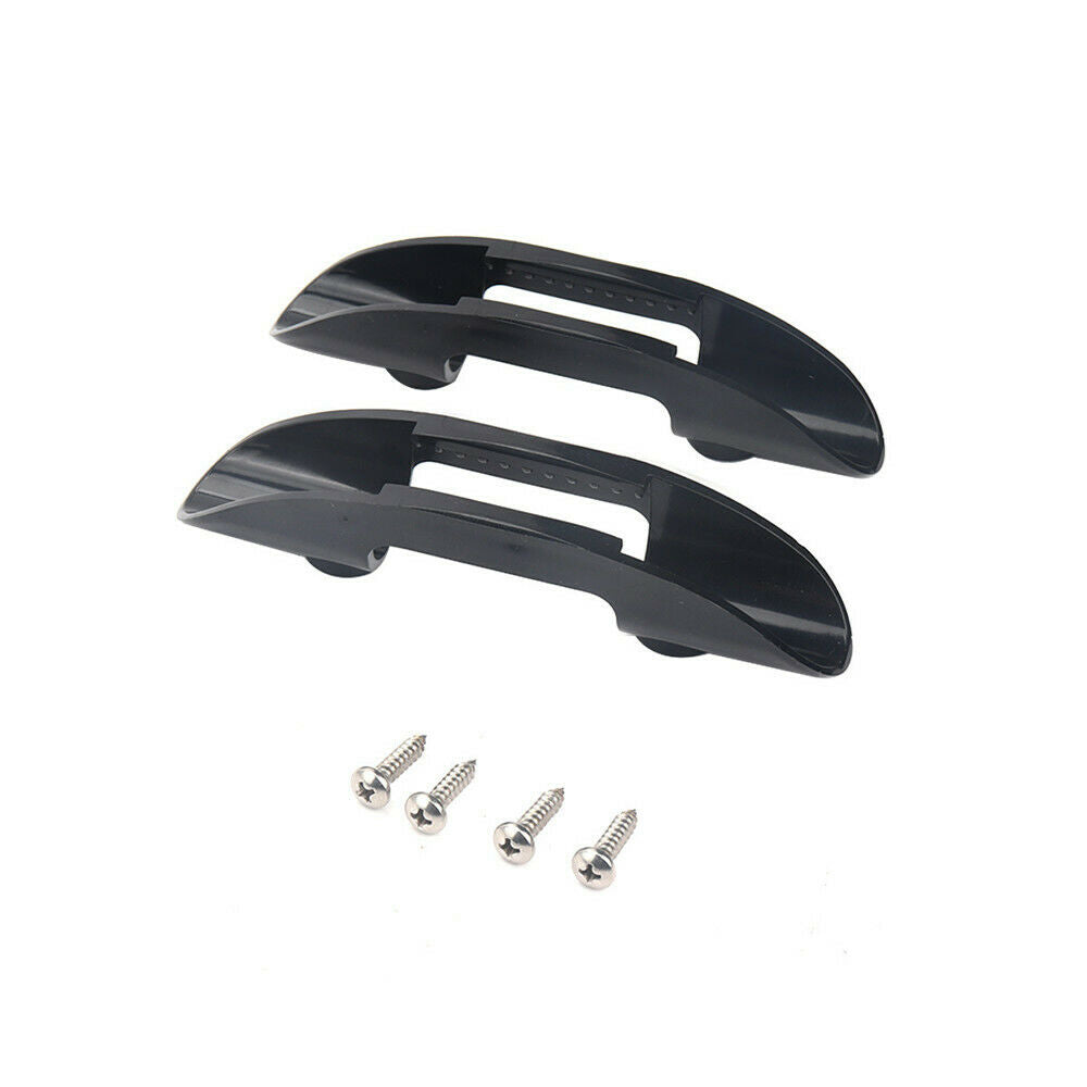 2PCS With Screws Kayak Marine Boat Paddle Clip Holder Watercraft Black Plastic
