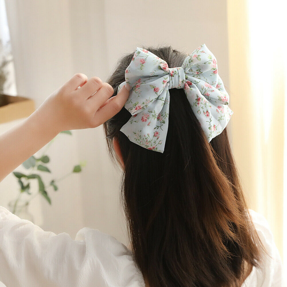 Styling Tools Floral Printed Bow hairpin Barrettes Bowknot Hair Clip Headwear