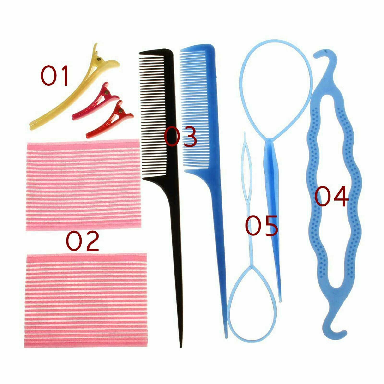 Women Hair Twist Styling Clip Stick Band Comb Donut Bun Maker Accessories Tool