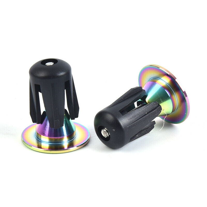 Road Bike Cycling Handlebar Grips End Plug Rainbow Bicycle Handle Bar Sto.l8