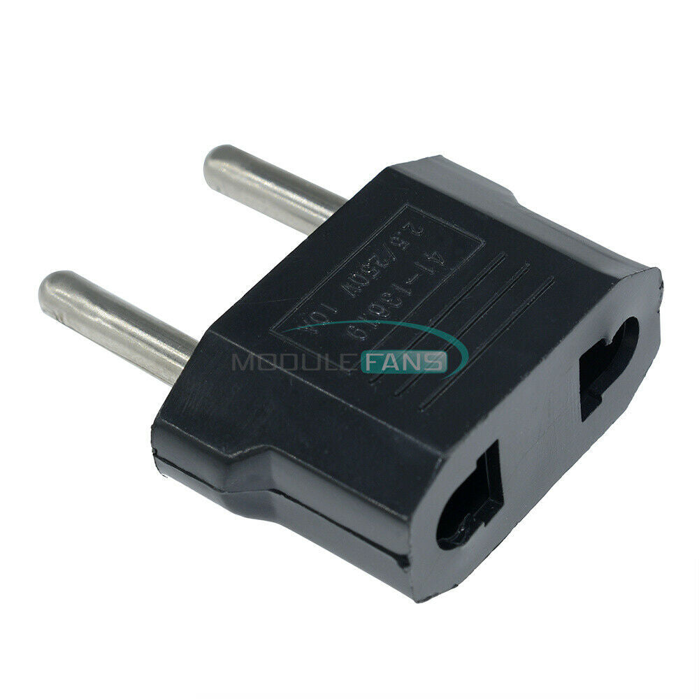 10PCS US USA to EU Euro Europe AC Power Plug Converter Travel Adapter Charger