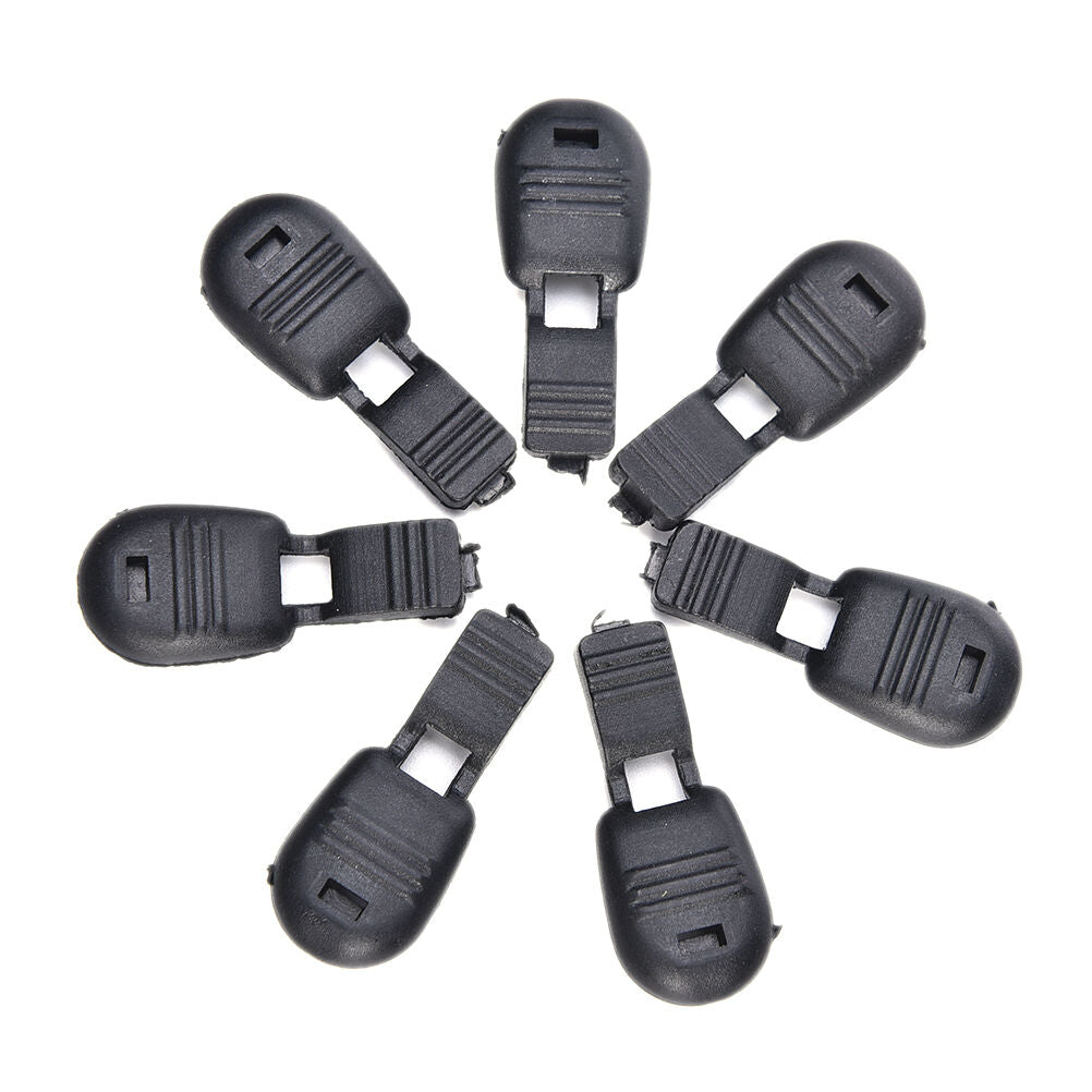 20Pcs Black Paracord Plastic Zippers Pull Replacement For Sport OutdoorDD