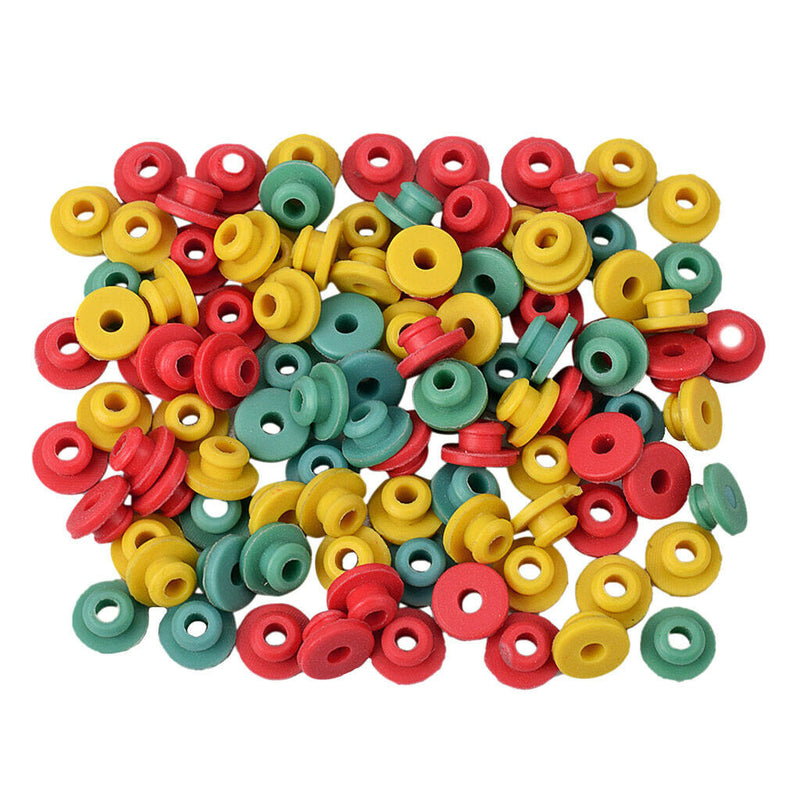 100pcs Red Yellow Green Tattoo Machine Grommets Needles Silicone Nipples Tattoo