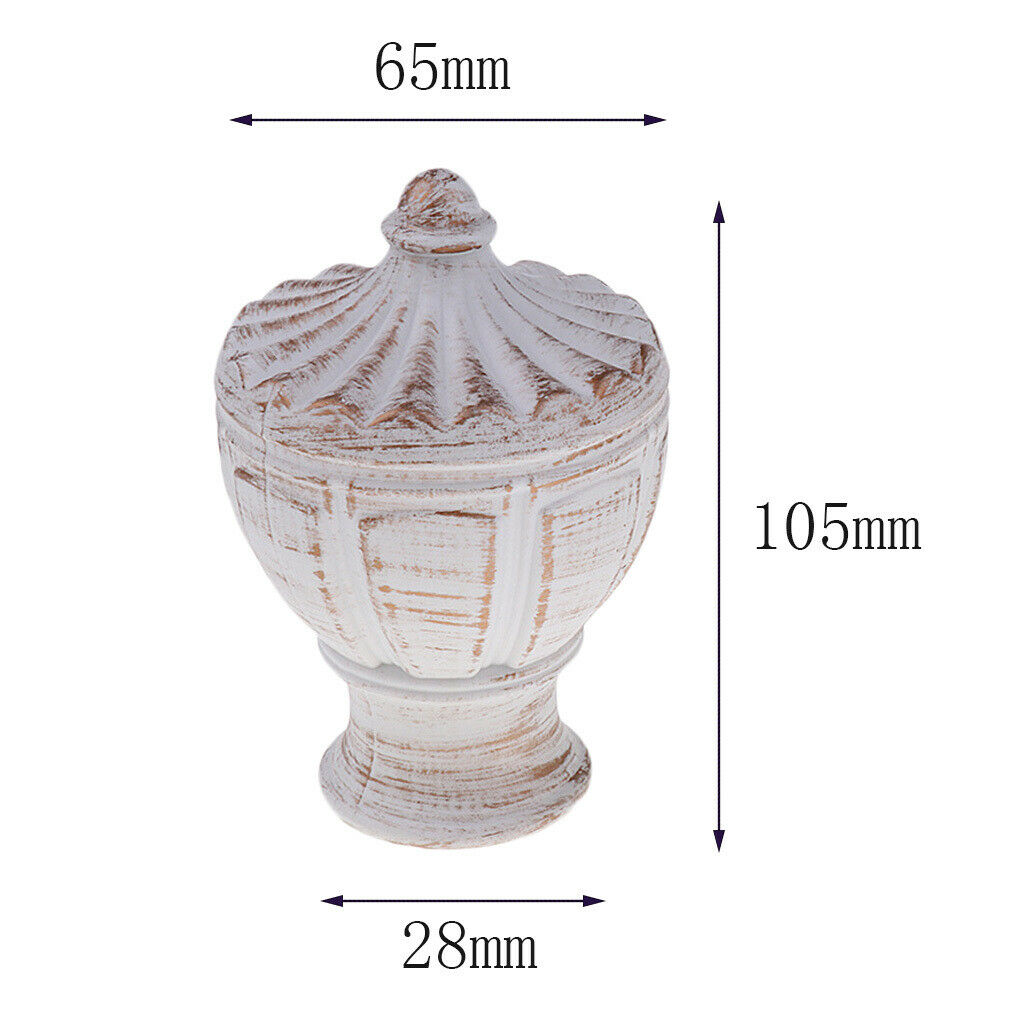 Curtain Rod Ends Finals Bedroom Living Drapery Pole Caps for 28mm Dia 5