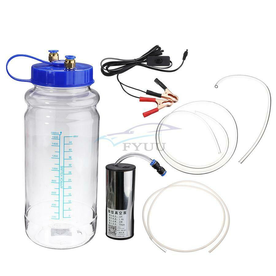 12V 2L Oil Water Fluid Suction Extractor Extraction Transfer Vacuum Pump For Car