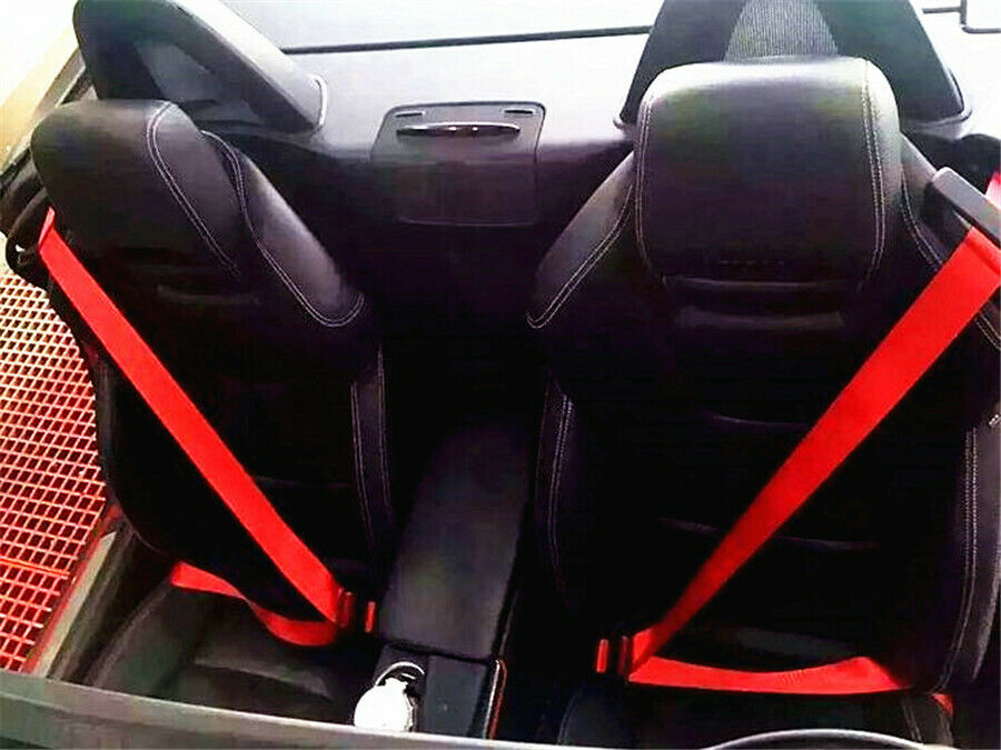 3.6M Seat Belt Blue Polyeste Fiber Seat Lap Retractable Car Safety Strap