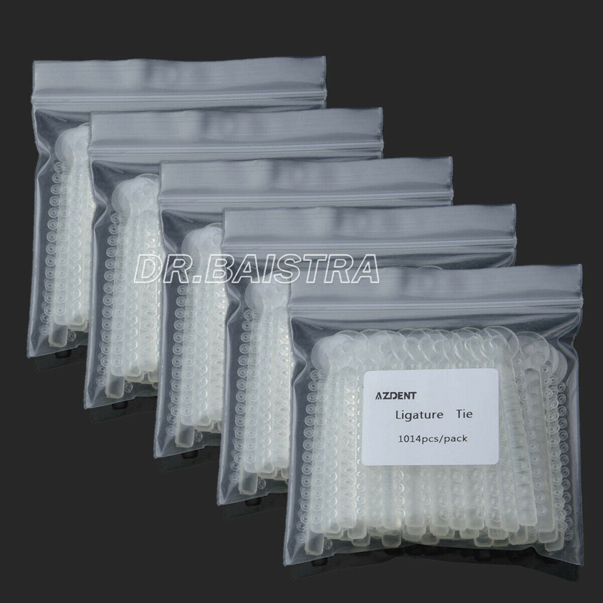 10Packs Dental Orthodontic Ligature Ties Clear-Color 1014pcs/Bag AZDENT