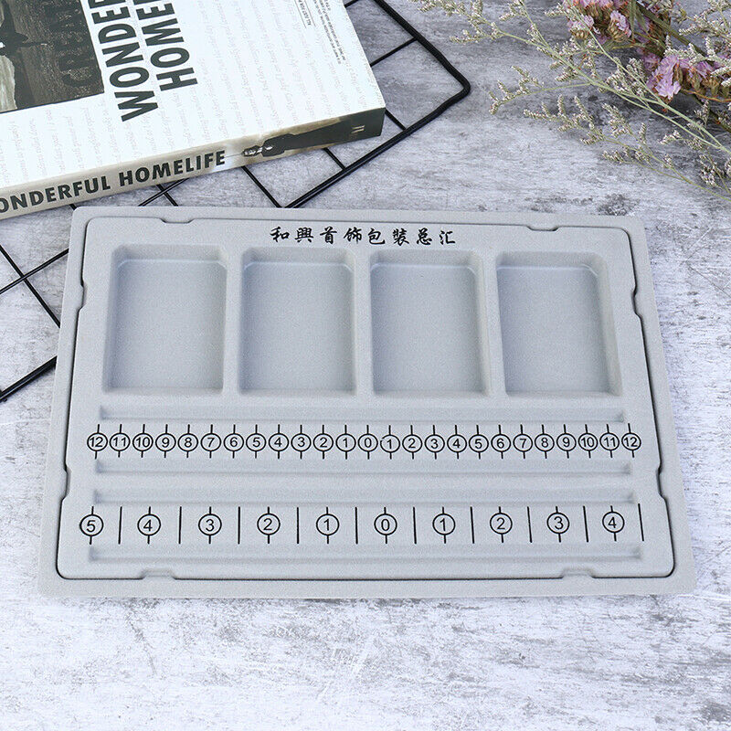 DIY Jewelry Making Gray Flocked Bead Board Bracelet Beading Organizer Tr.l8