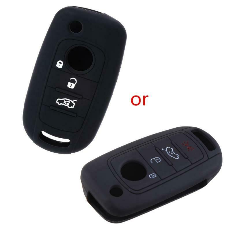 Silicone Car Key Case Cover For Fiat 500X Toro Tipo Egea 3 Buttons Dodge Neon