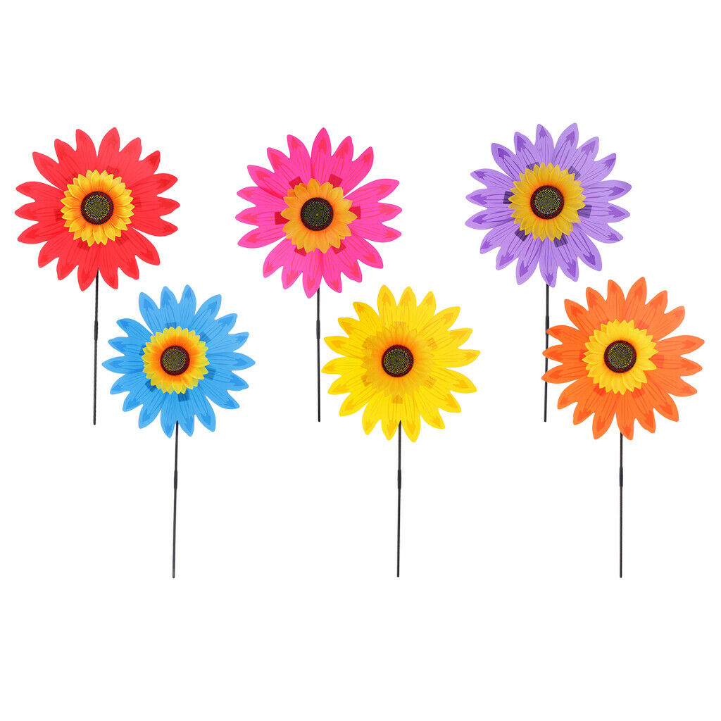 2pcs Creative Outdoor Windmill Spinners Outside Garden Ornament for Kids