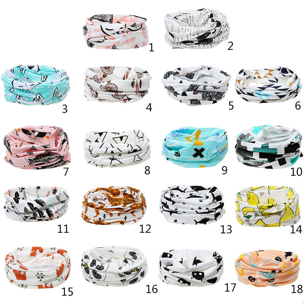 Kids Baby Toddler Scarves Neck Wraps Ring Scarf Shawl Neckerchief(Pink Cat)