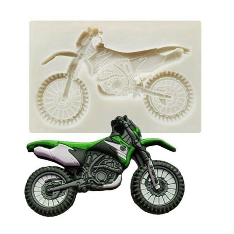 Mould Chocolate Mold Gum Paste Motor Bike Silicone Cake Decorating Sugar topper