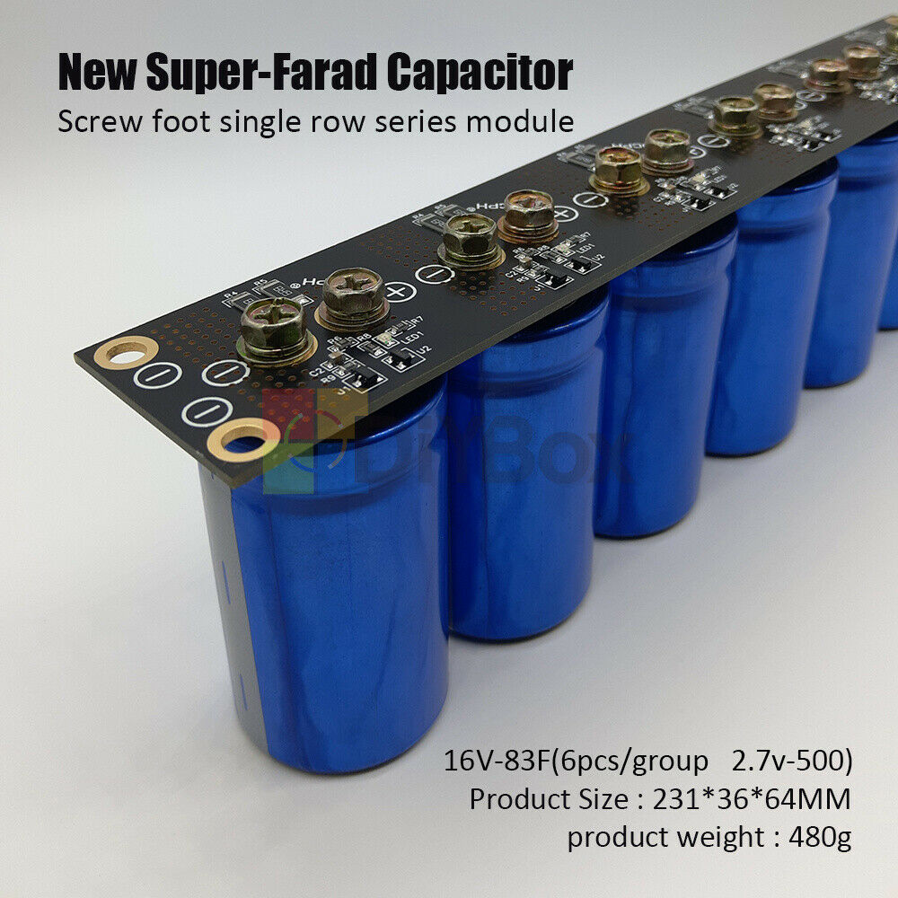 16V-83F Farad Capacitor Super Capacitor 2.7V-500F Screw Foot Single Row Module