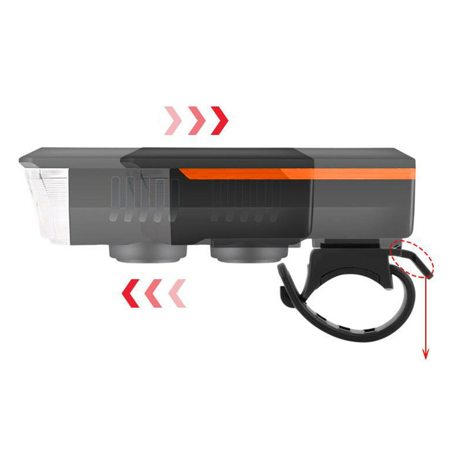 2pcs Bicycle Solar Power/USB Head Light Tail Lamp for Mountain Bikes Riding