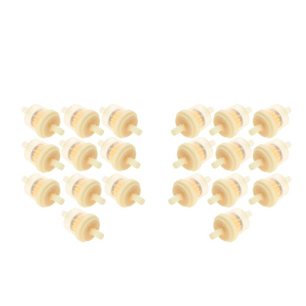 Set of 20 Plastic Small Engine Petrol Inline Fuel Filter for 5/16'' Fuel Line