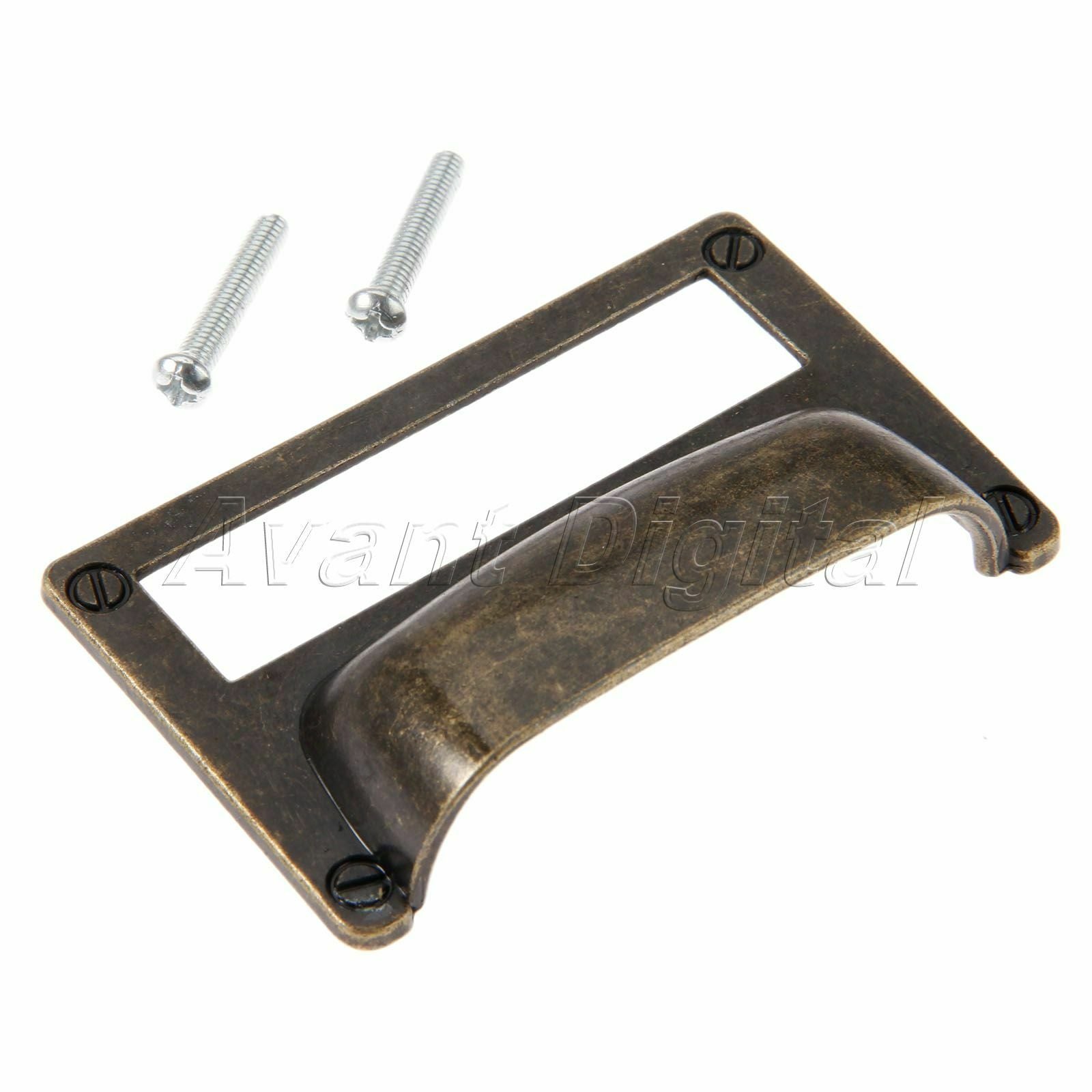 81*51mm Office Library Cabinet Drawer File Tag Frame Label Holder Pull Handle