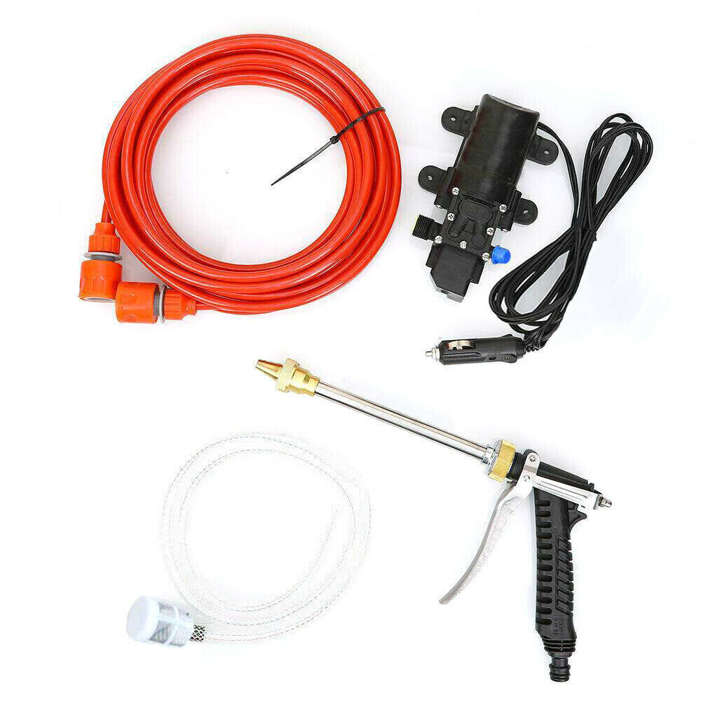 Portable 12V 80W Car High Pressure Washer Water Pump Kit Jet Washing
