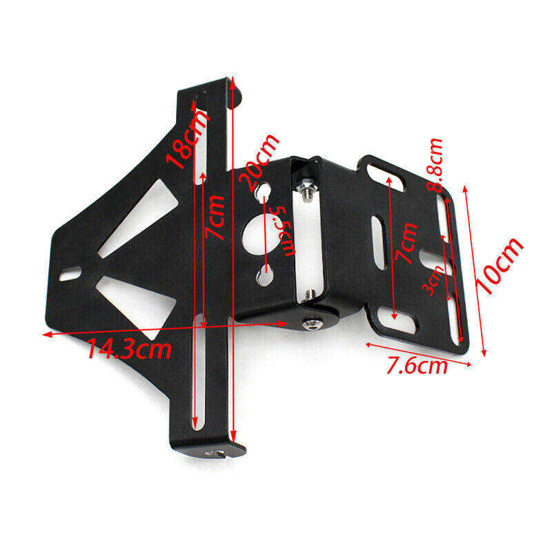 12V Motorcycle License Plate Frame Tail Lamp with LED Turn Signal Light Bracket