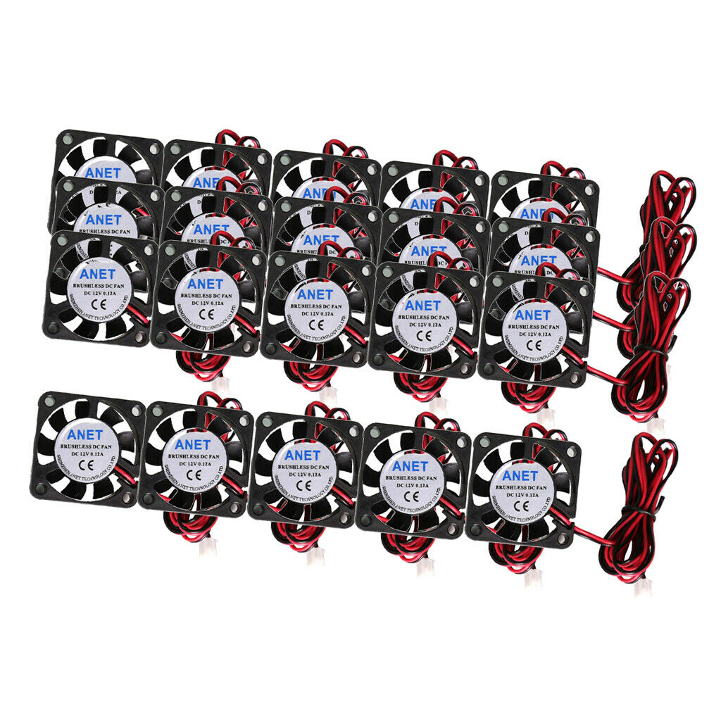 20Pcs/Set DC 12V 40mm Desktop PC Case CPU Cooler Brushless Cooling Quiet Fan