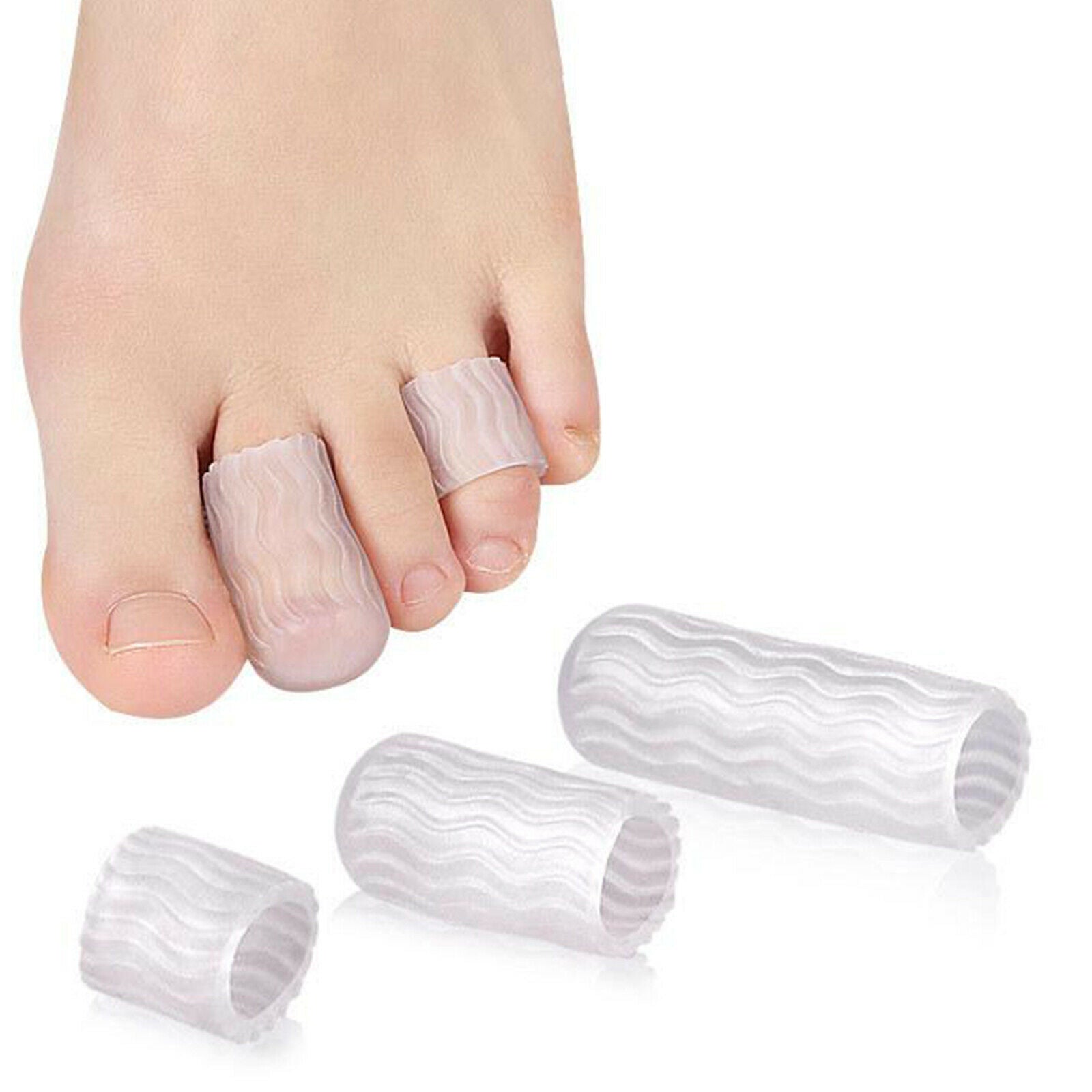 10Pair Soft Toe Pads Thread Toe Caps for Unisex Protect Sore Toes Hammer Toe