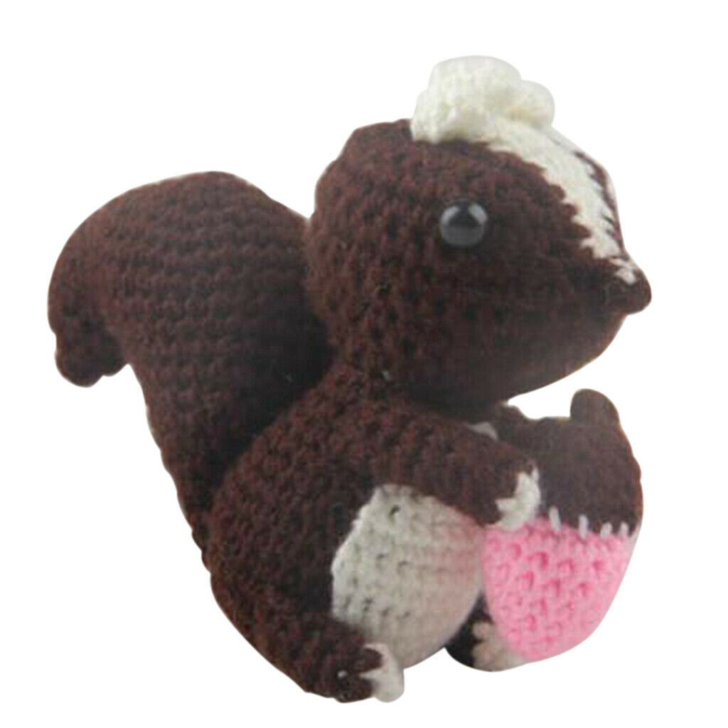 DIY Animal Amigurumi Crochet Kit Brown Squirrel DIY Crafts Material Package