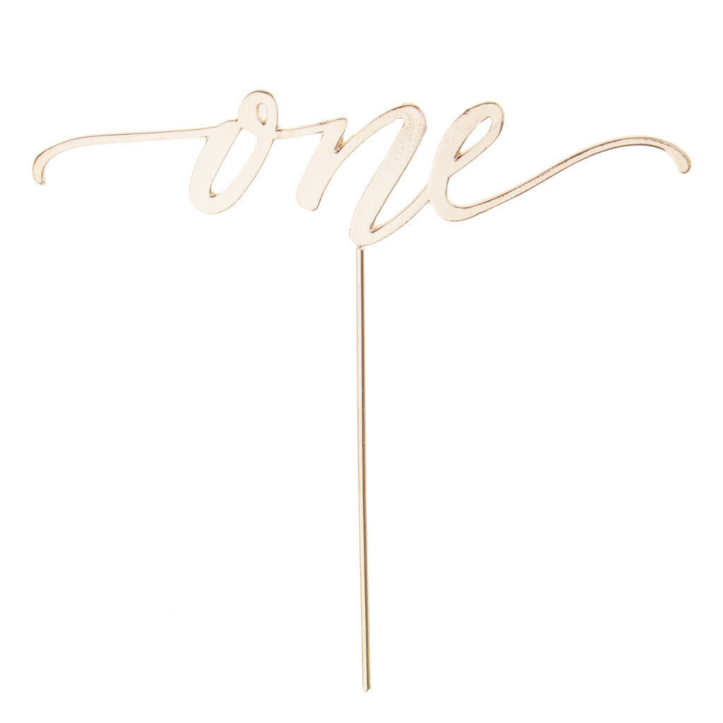 Golden Crystal ONE Cake Topper 1st First Birthday Cake Topper Decorations