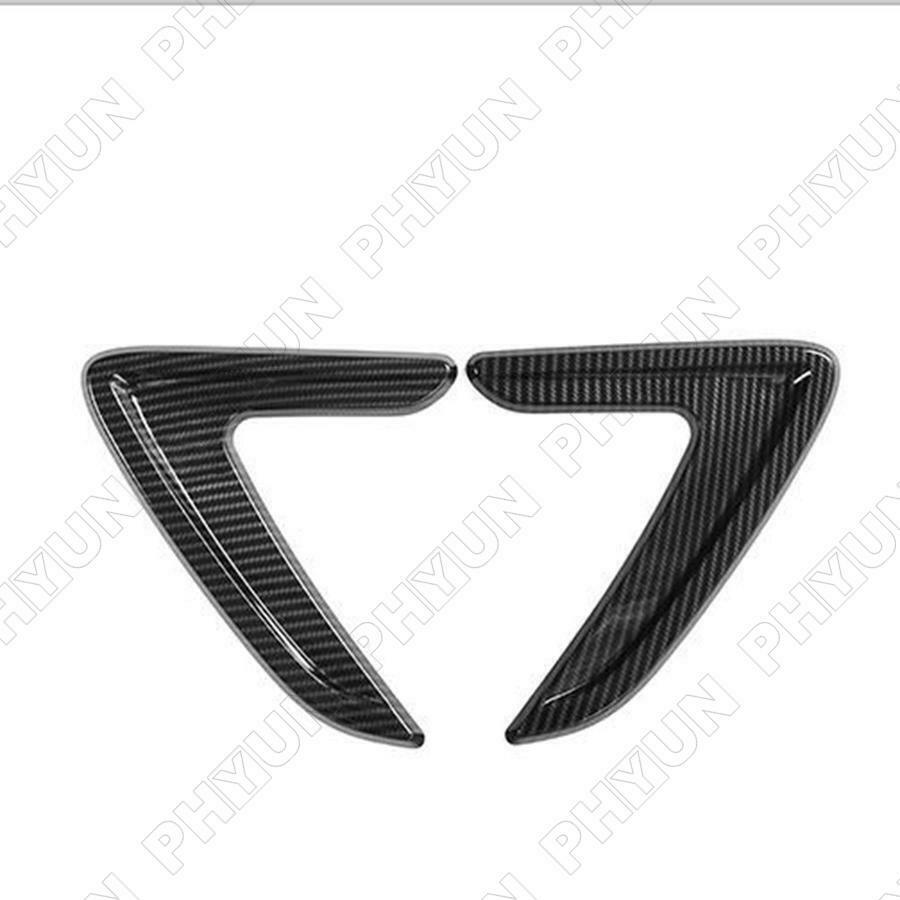 2x Carbon Fiber Look Side Wing Fender Vent Trim For BMW 3 Series F30 F31 2013-18